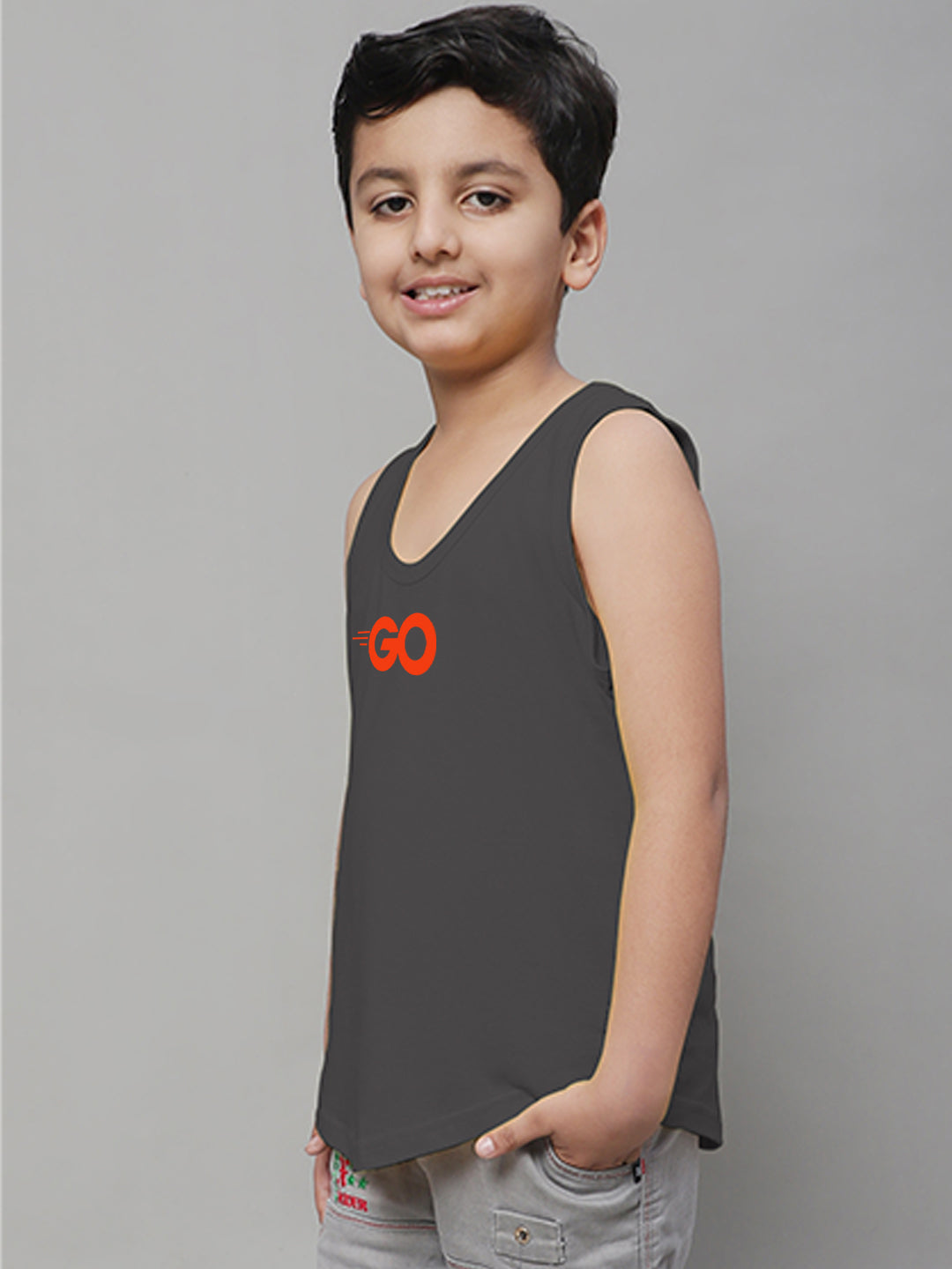 Boys Go Printed Regular Fit Vest - Friskers