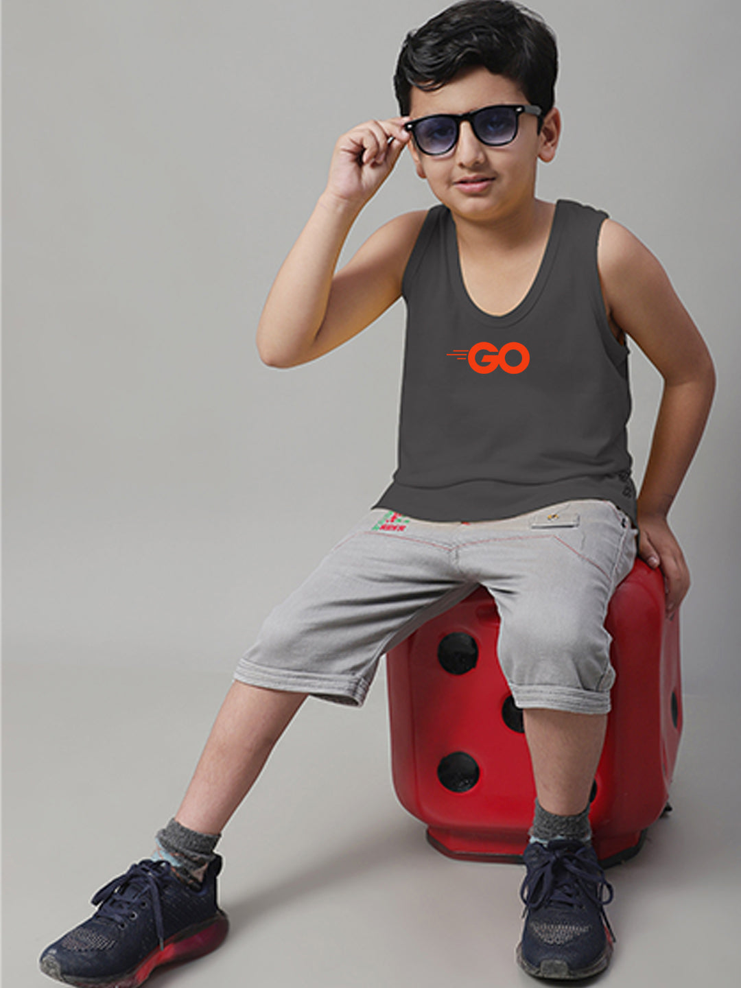 Boys Go Printed Regular Fit Vest - Friskers