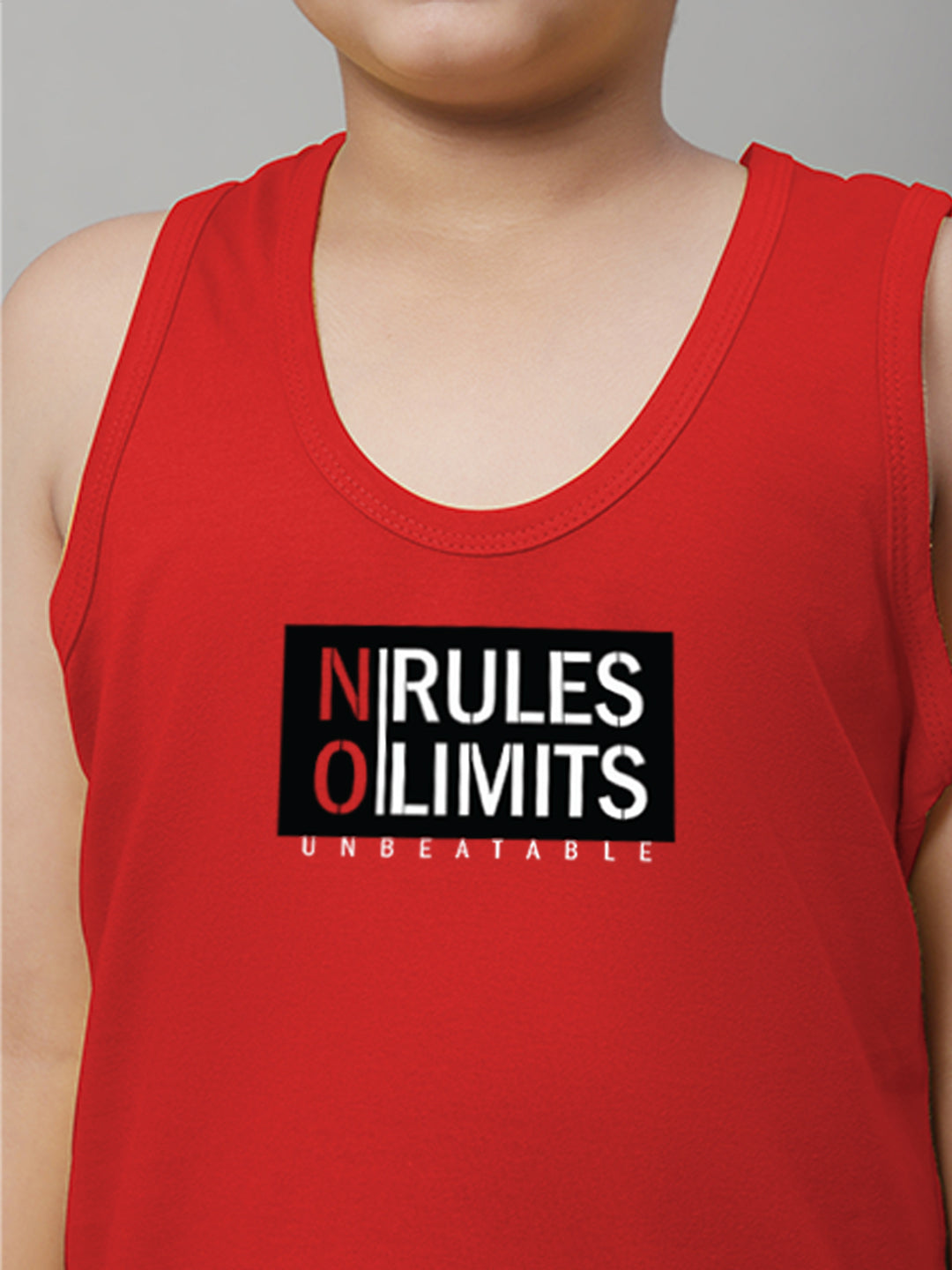Boys No Rules No Limits Printed Regular Fit Vest - Friskers