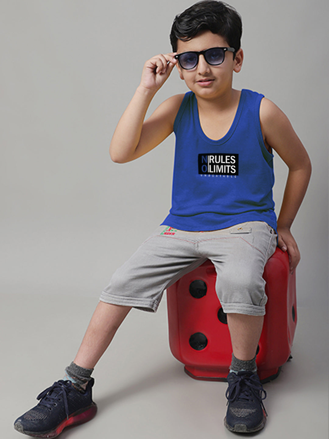 Boys No Rules No Limits Printed Regular Fit Vest - Friskers
