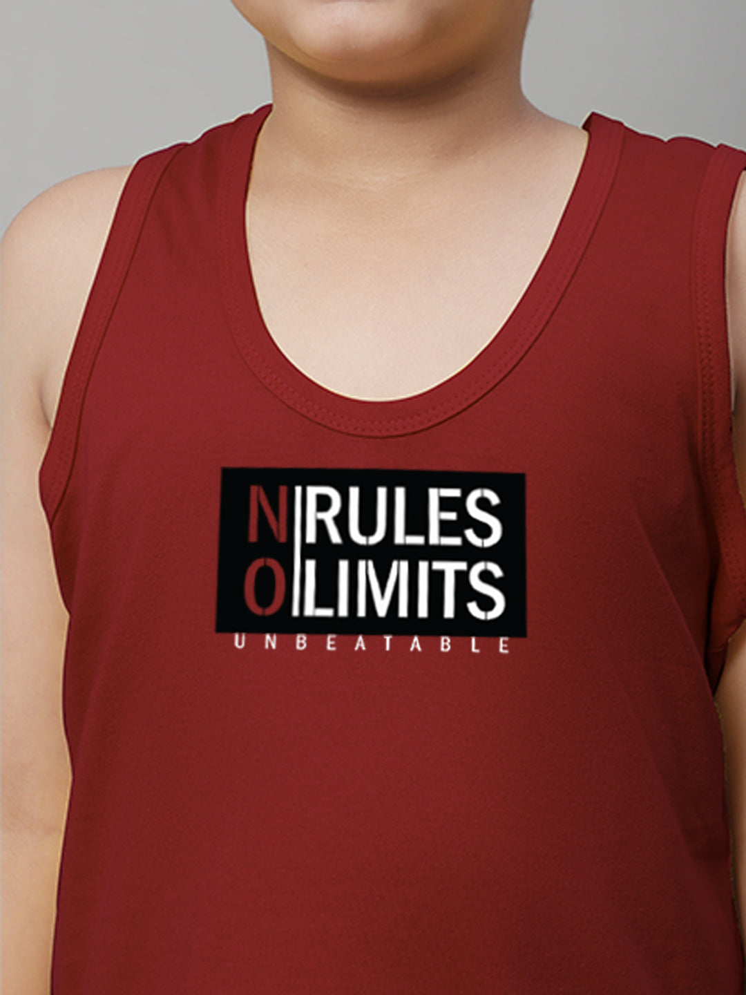Boys No Rules No Limits Printed Regular Fit Vest - Friskers