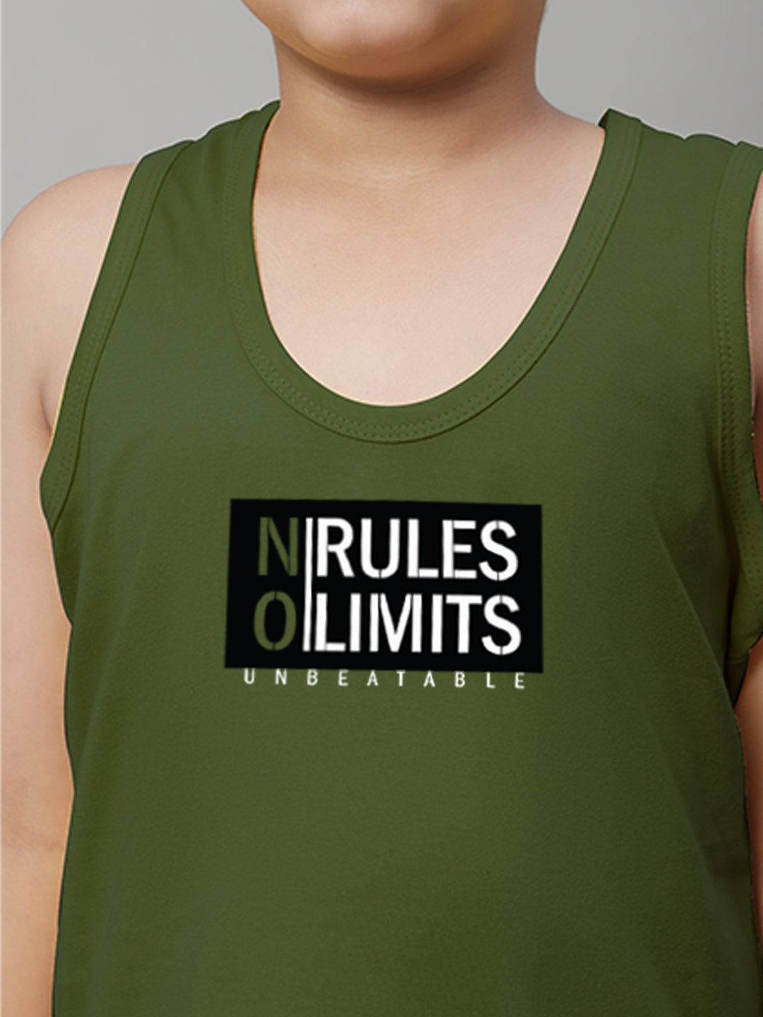 Boys No Rules No Limits Printed Regular Fit Vest - Friskers