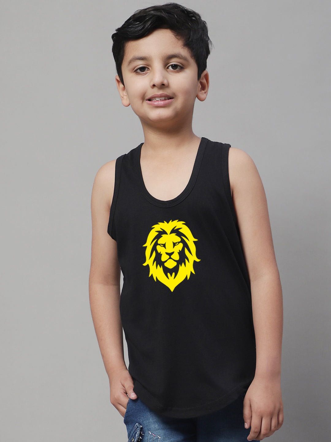 Boys Lion Printed Regular Fit Vest - Friskers