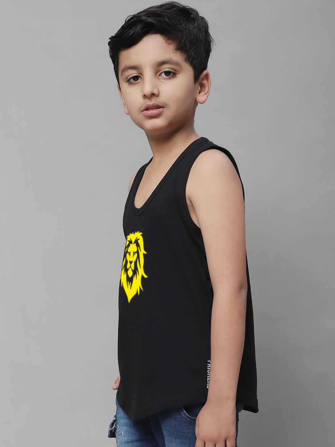 Boys Lion Printed Regular Fit Vest - Friskers