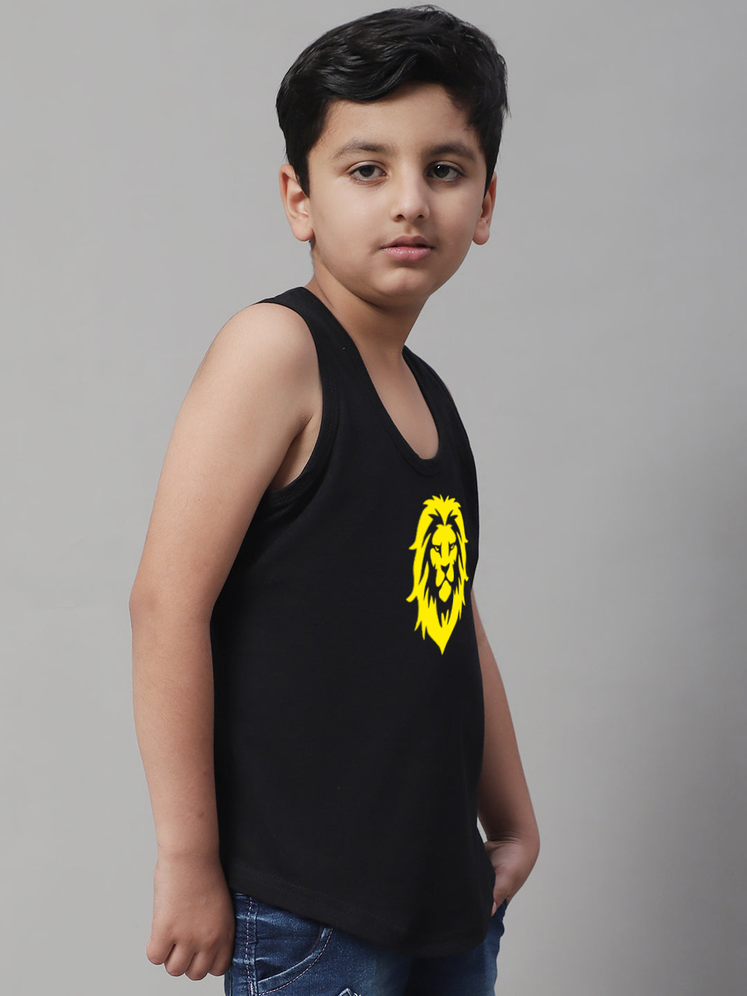 Boys Lion Printed Regular Fit Vest - Friskers