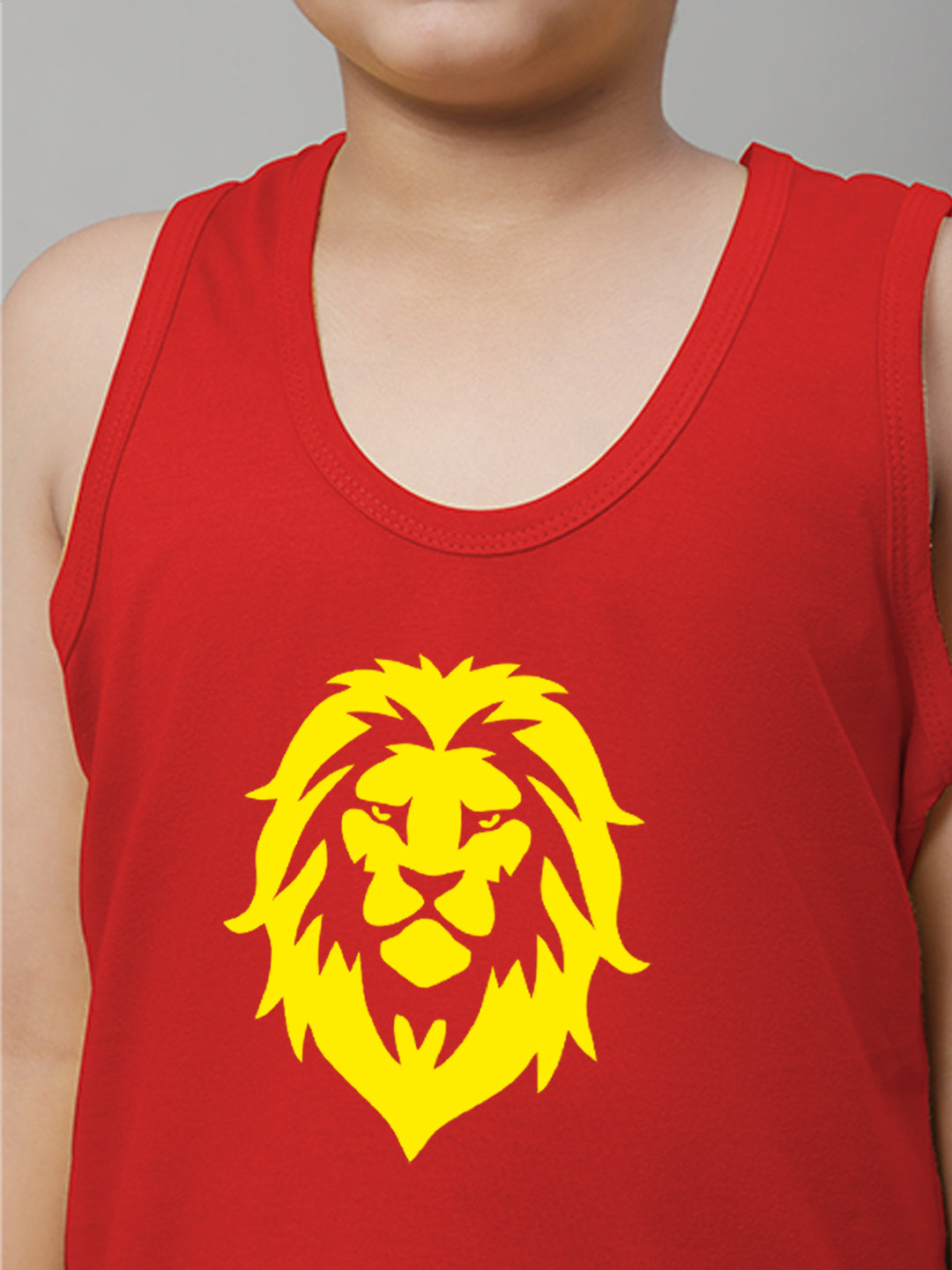 Boys Lion Printed Regular Fit Vest - Friskers