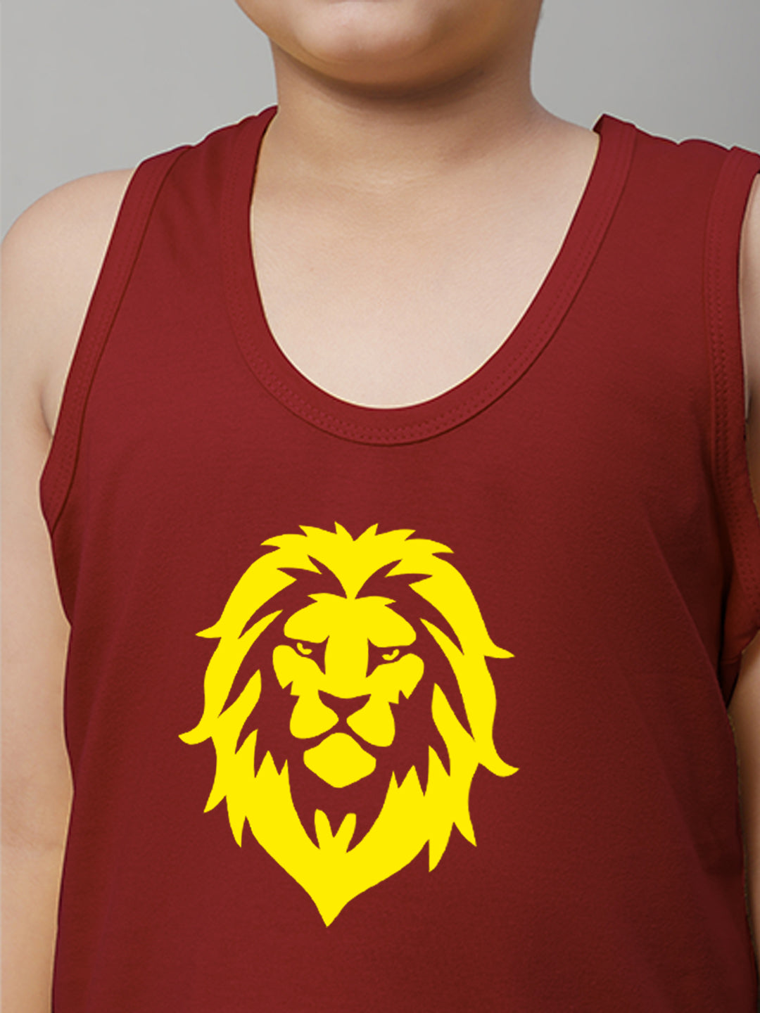 Boys Lion Printed Regular Fit Vest - Friskers
