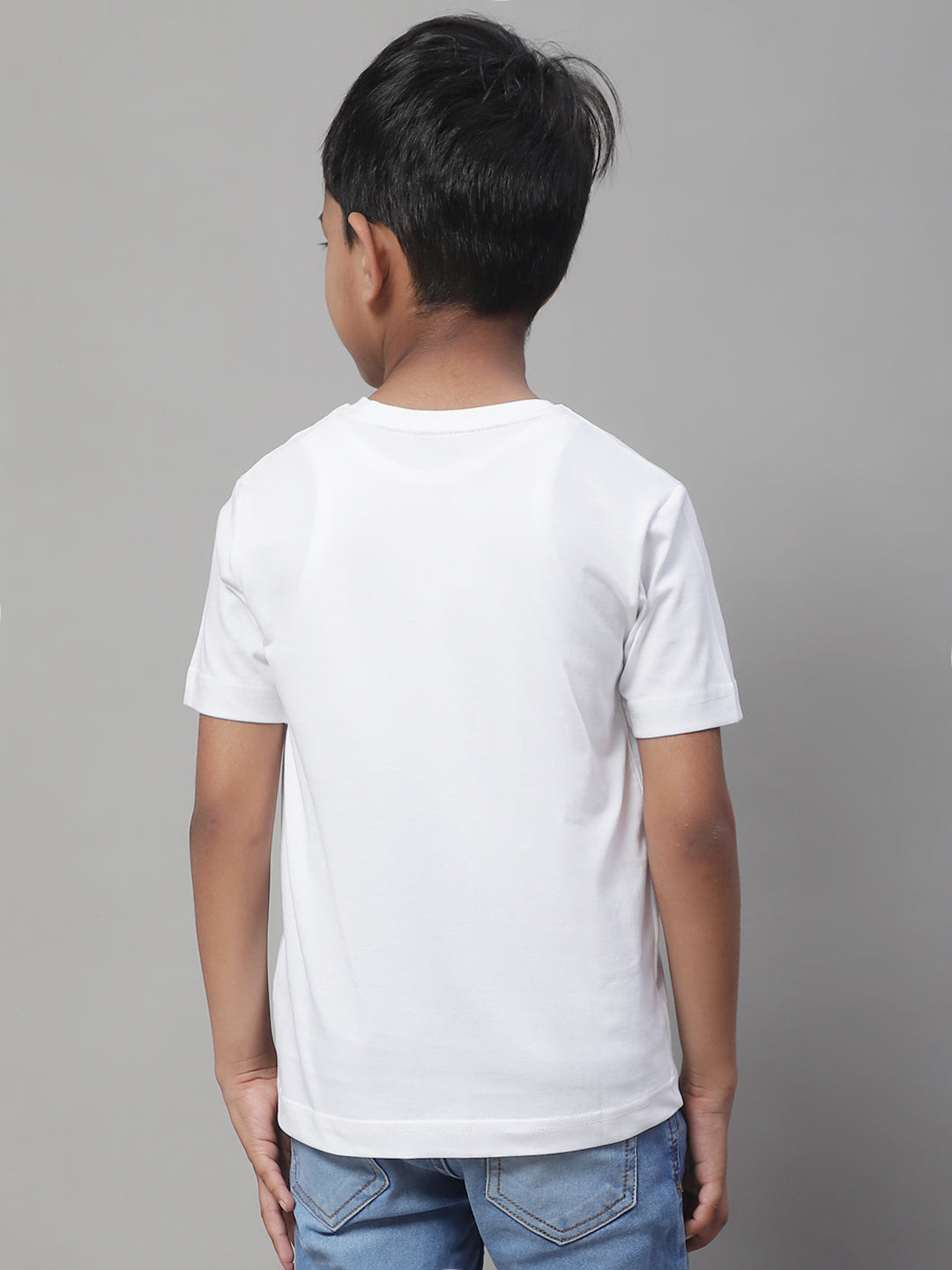 Pure Cotton Half Sleeves Round Neck 7-12Y Boys T-Shirt - Friskers