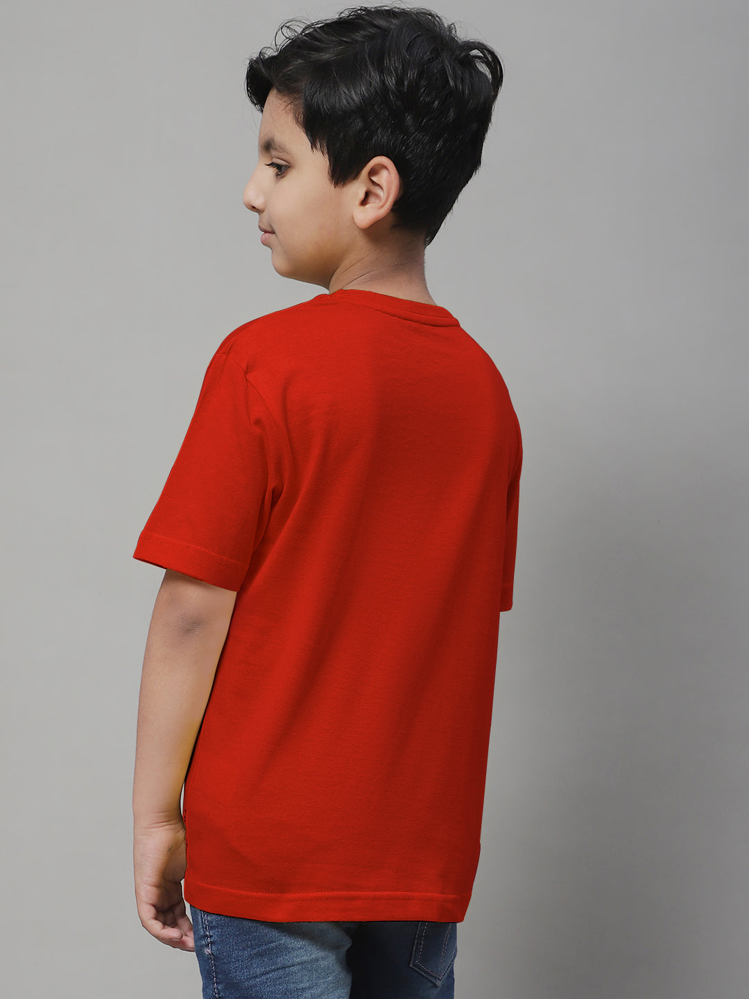 Pure Cotton Half Sleeves Round Neck 7-12Y Boys T-Shirt - Friskers