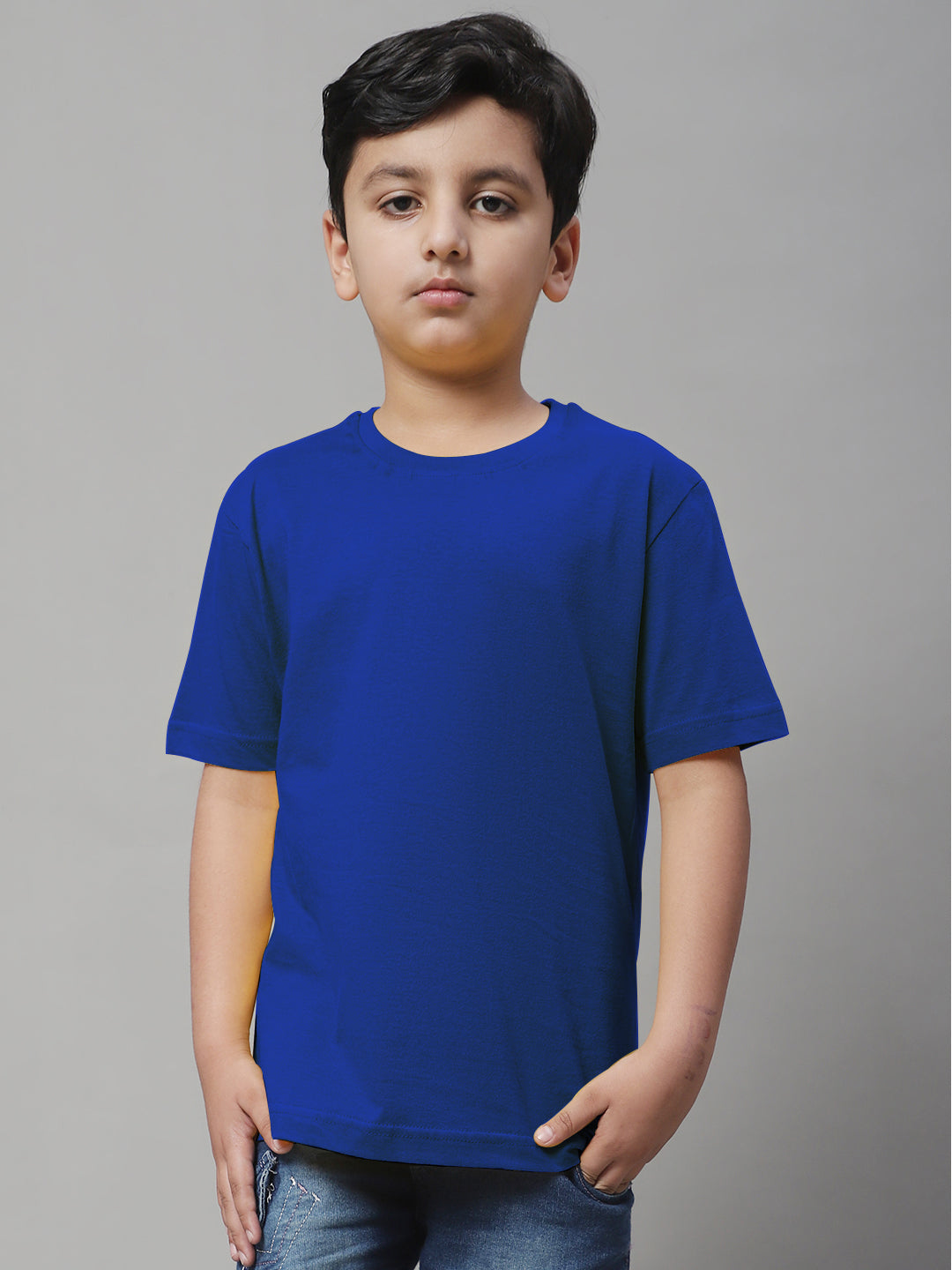 Pure Cotton Half Sleeves Round Neck 2-7Y Boys T-Shirt - Friskers