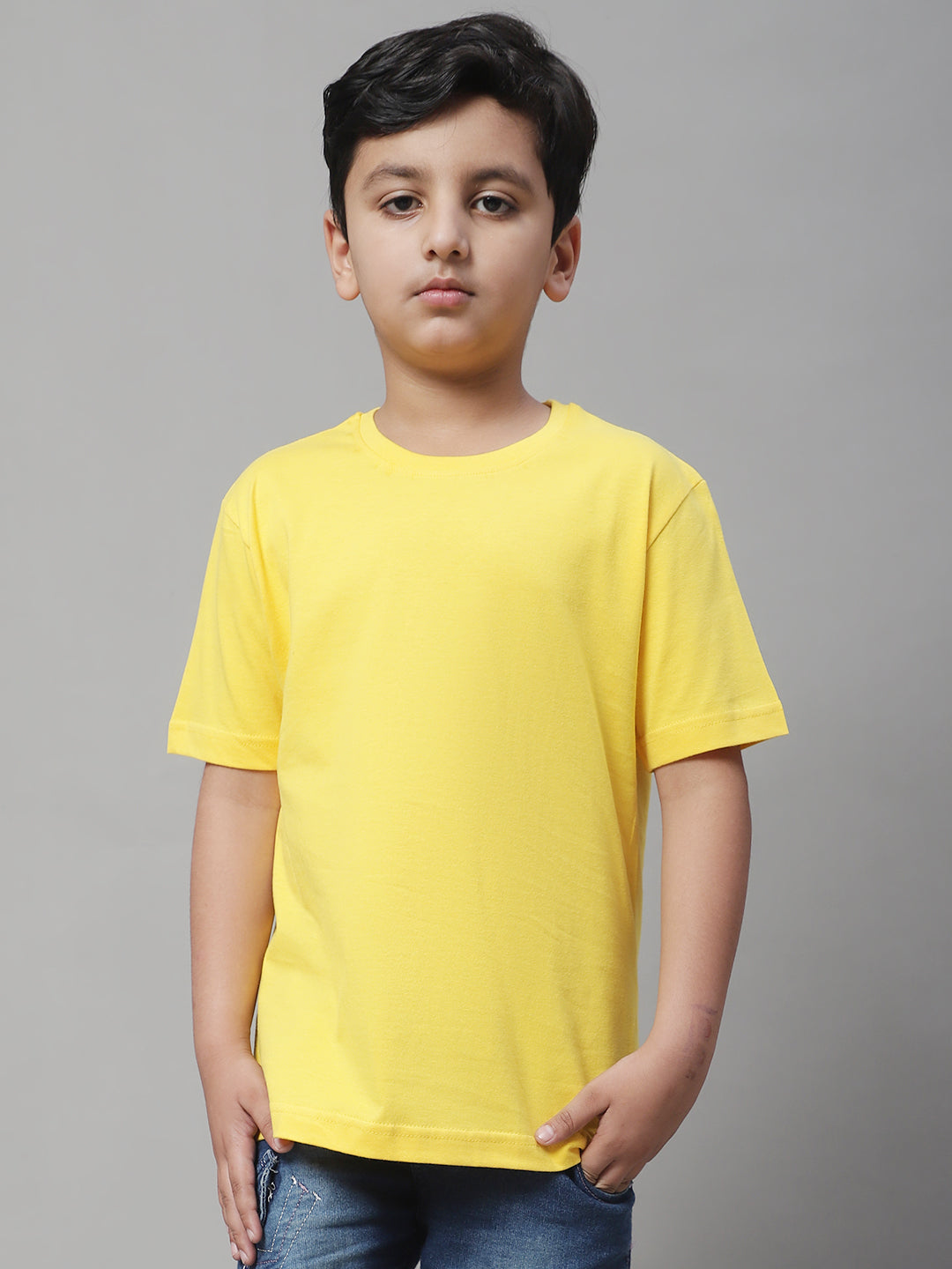 Pure Cotton Half Sleeves Round Neck 2-7Y Boys T-Shirt - Friskers