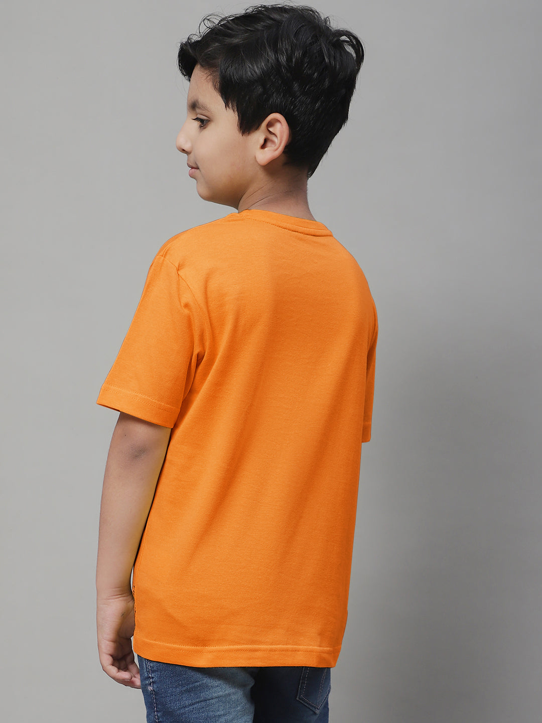 Pure Cotton Half Sleeves Round Neck 2-7Y Boys T-Shirt - Friskers