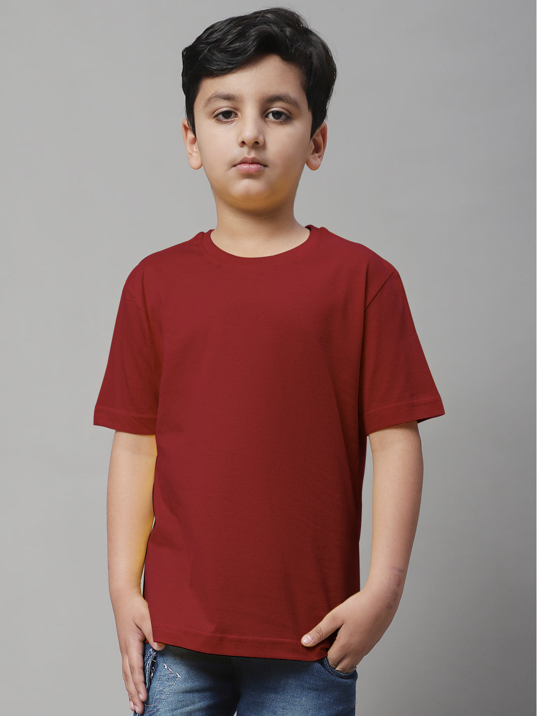 Pure Cotton Half Sleeves Round Neck 2-7Y Boys T-Shirt - Friskers