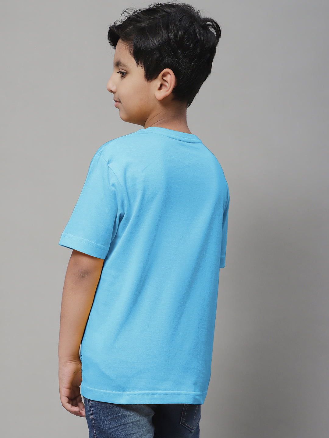 Pure Cotton Half Sleeves Round Neck 2-7Y Boys T-Shirt - Friskers