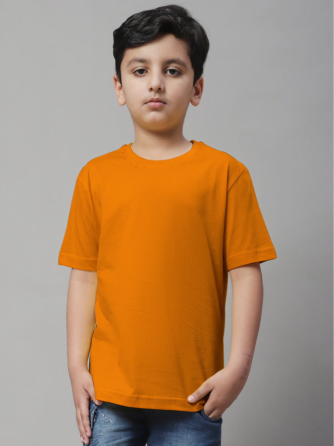 Pure Cotton Half Sleeves Round Neck 2-7Y Boys T-Shirt - Friskers