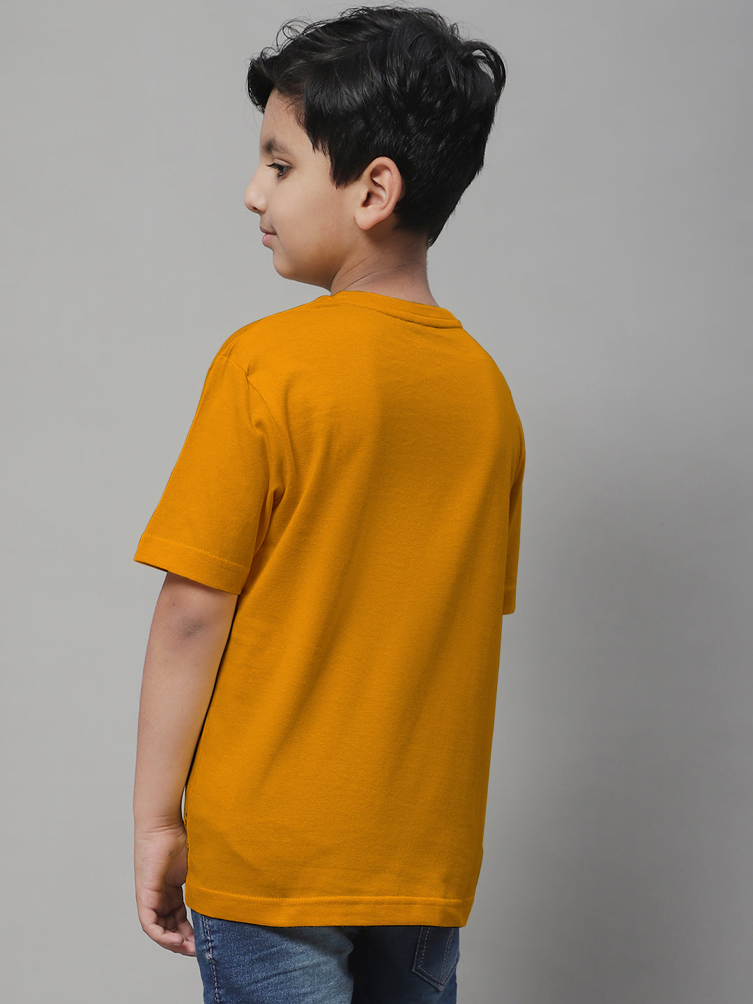 Pure Cotton Half Sleeves Round Neck 7-12Y Boys T-Shirt - Friskers