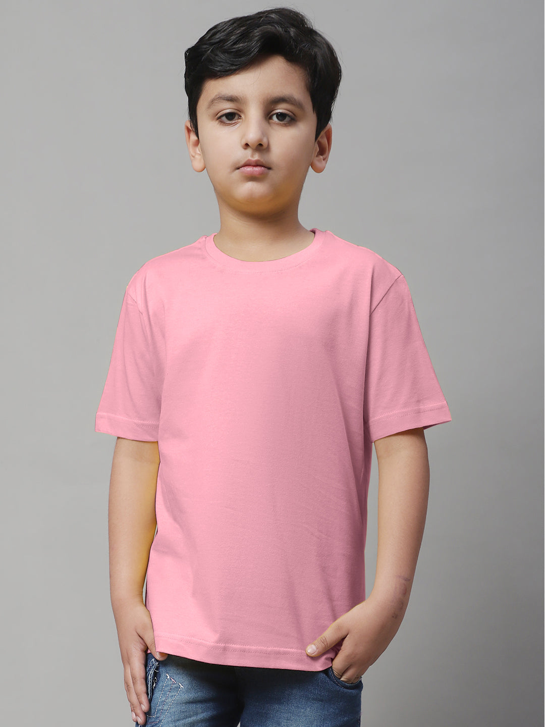 Pure Cotton Half Sleeves Round Neck 7-12Y Boys T-Shirt - Friskers