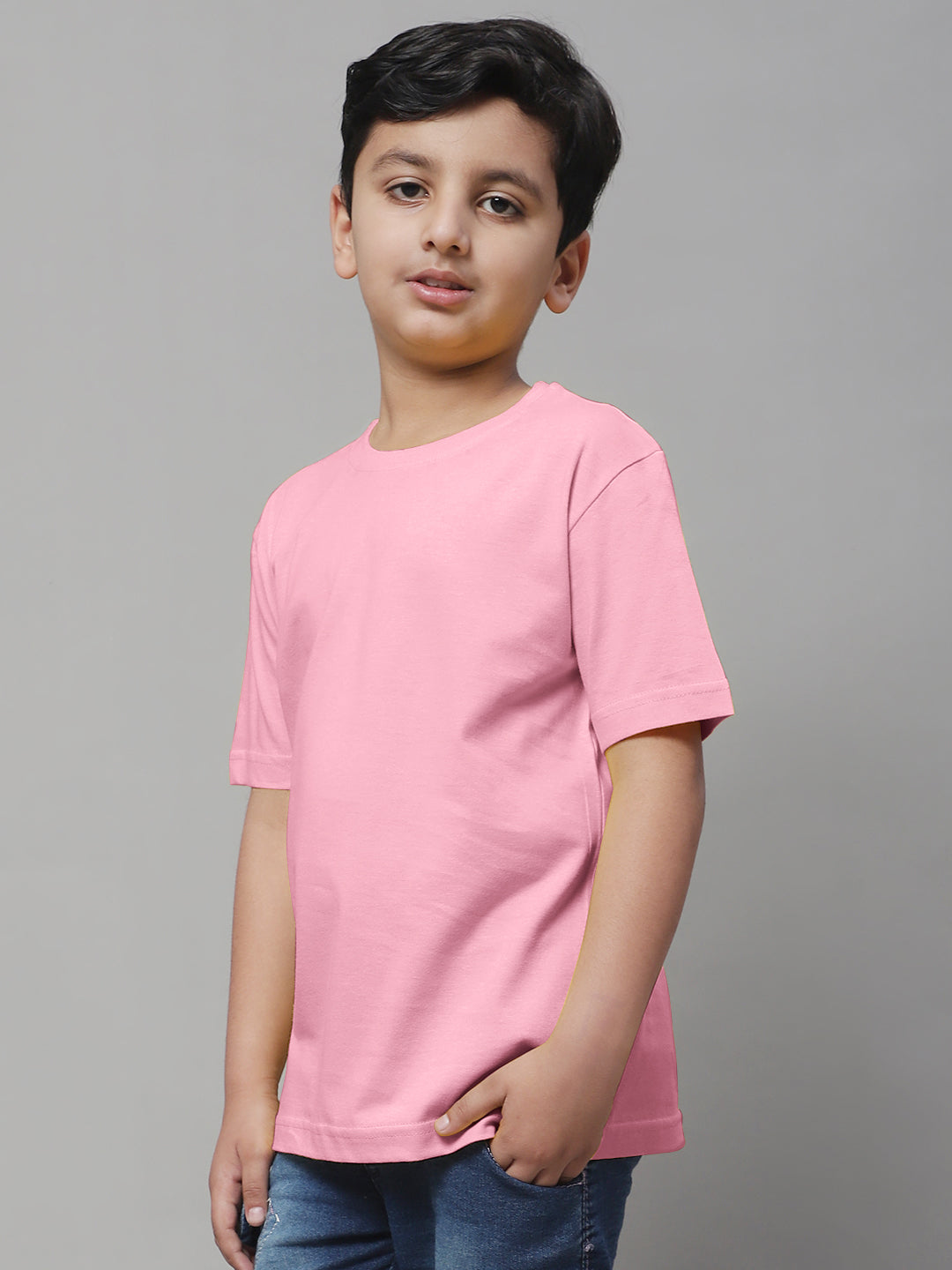 Pure Cotton Half Sleeves Round Neck 2-7Y Boys T-Shirt - Friskers