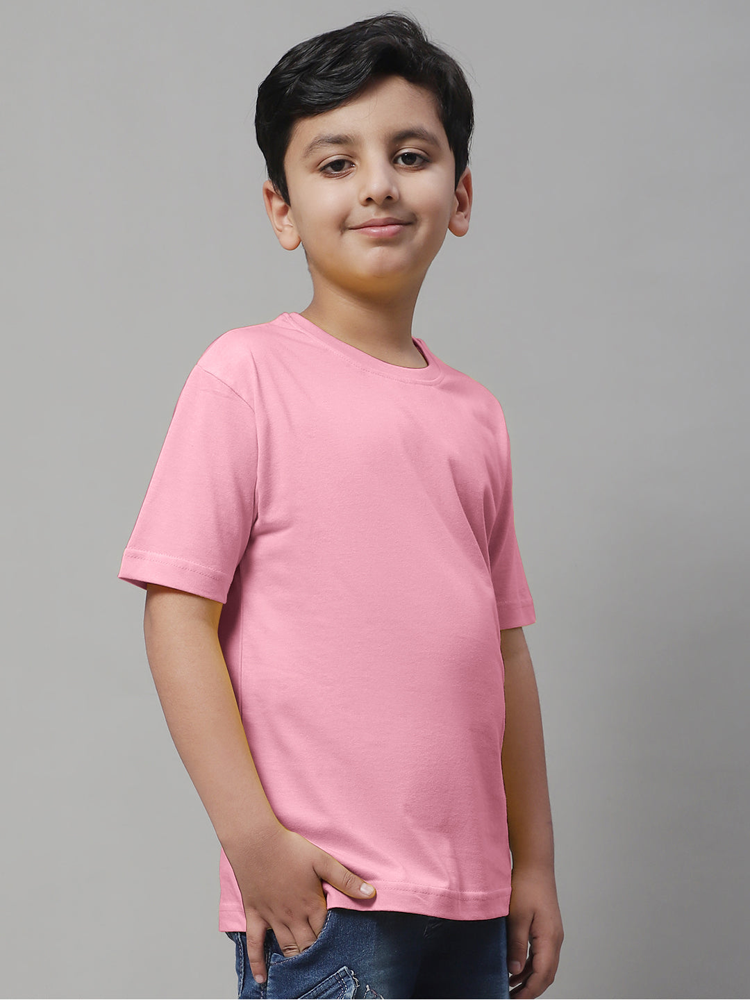 Pure Cotton Half Sleeves Round Neck 7-12Y Boys T-Shirt - Friskers