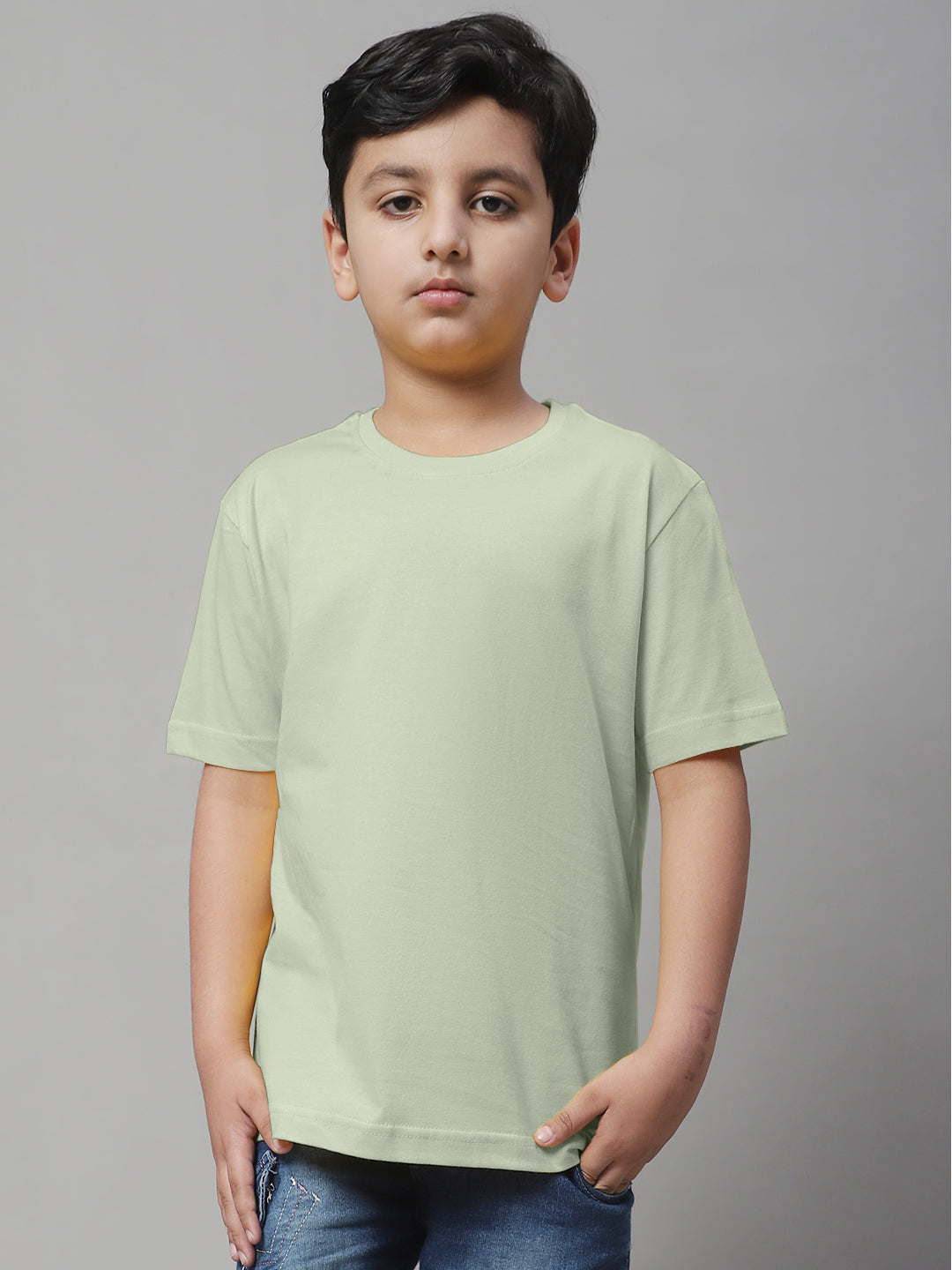 Pure Cotton Half Sleeves Round Neck 2-7Y Boys T-Shirt - Friskers