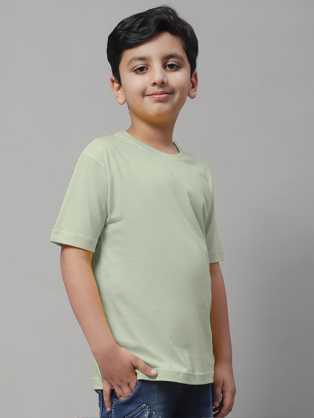 Pure Cotton Half Sleeves Round Neck 7-12Y Boys T-Shirt - Friskers