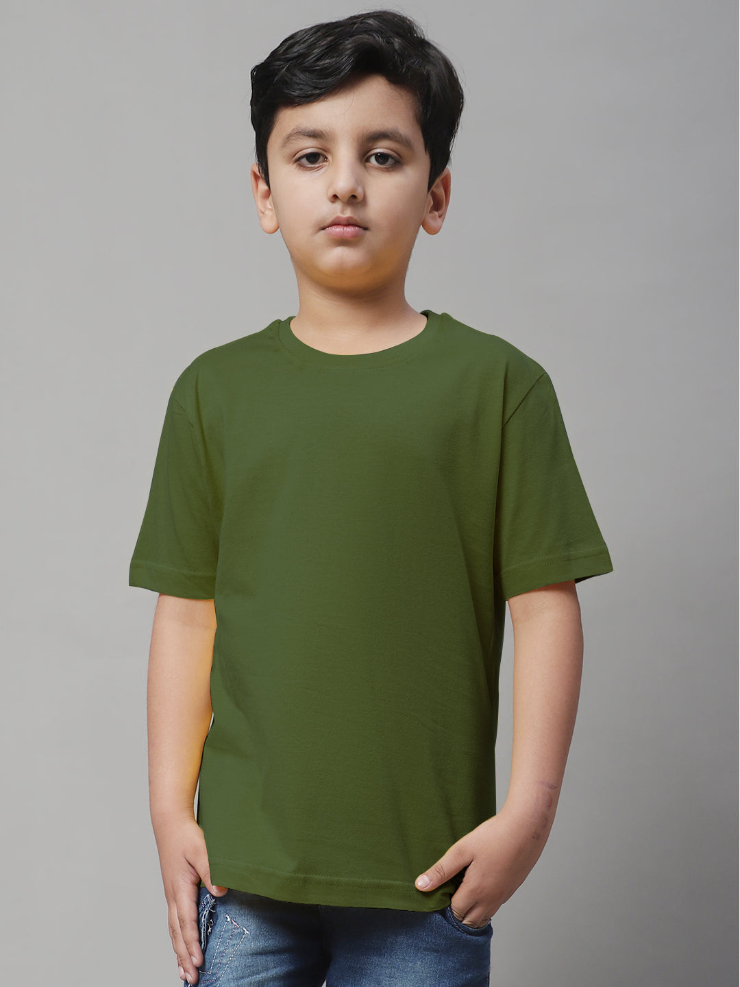 Pure Cotton Half Sleeves Round Neck 7-12Y Boys T-Shirt - Friskers