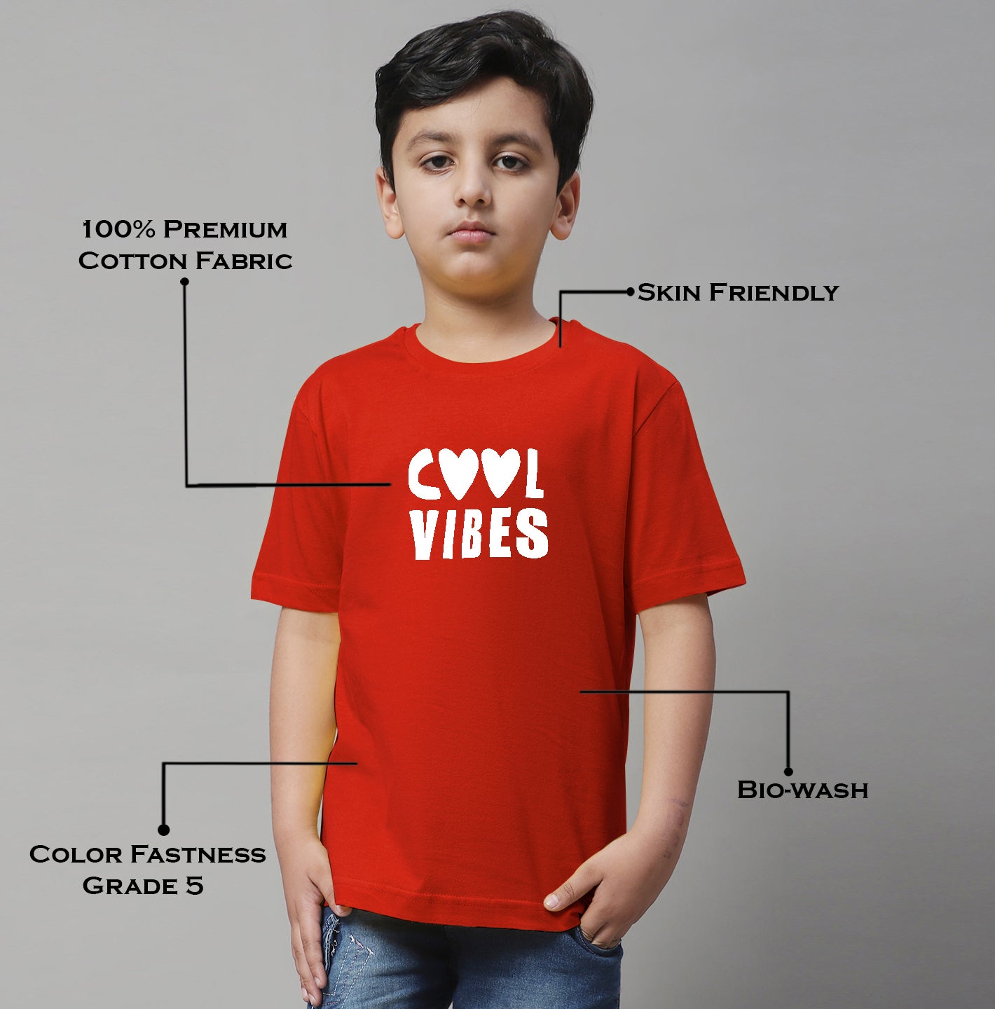 Boys Cool Vibes Regular Fit Printed T-Shirt - Friskers