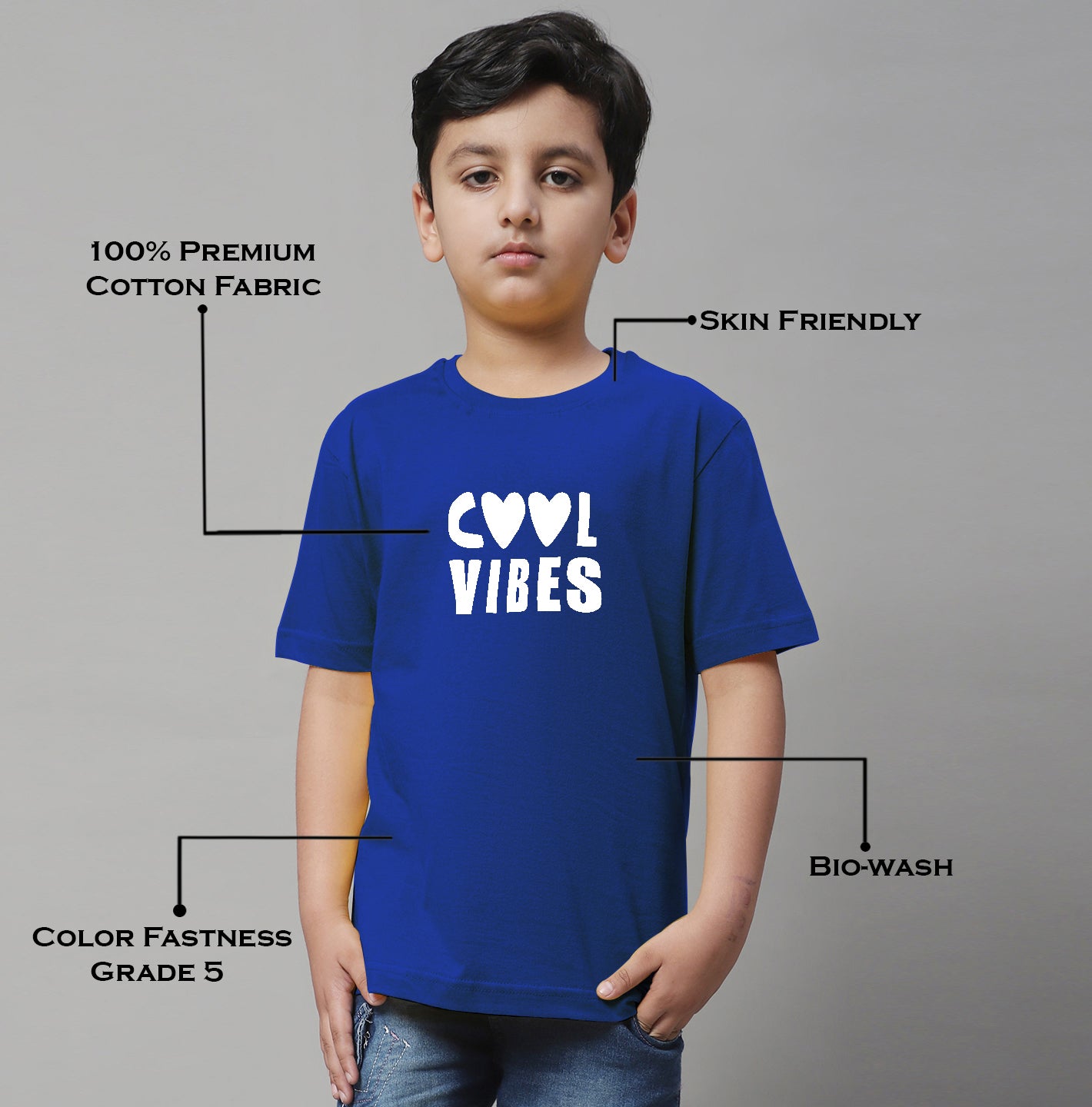 Boys Cool Vibes Regular Fit Printed T-Shirt - Friskers