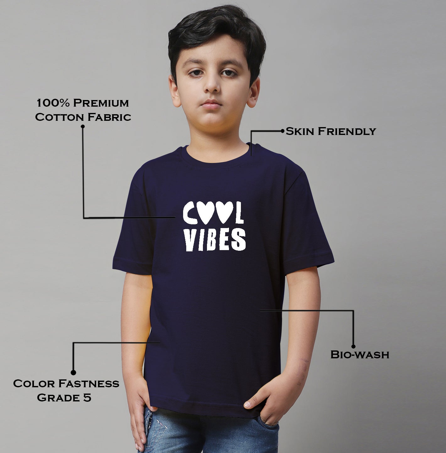 Boys Cool Vibes Regular Fit Printed T-Shirt - Friskers