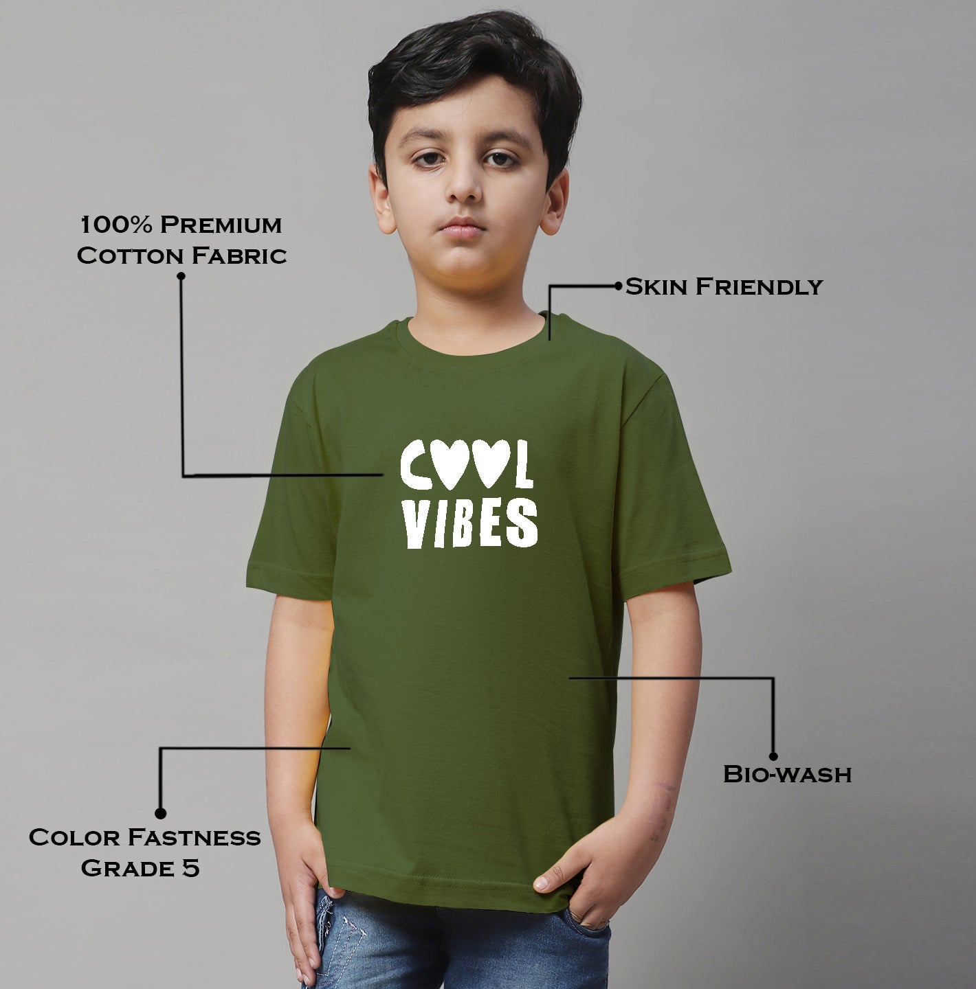 Boys Cool Vibes Regular Fit Printed T-Shirt - Friskers