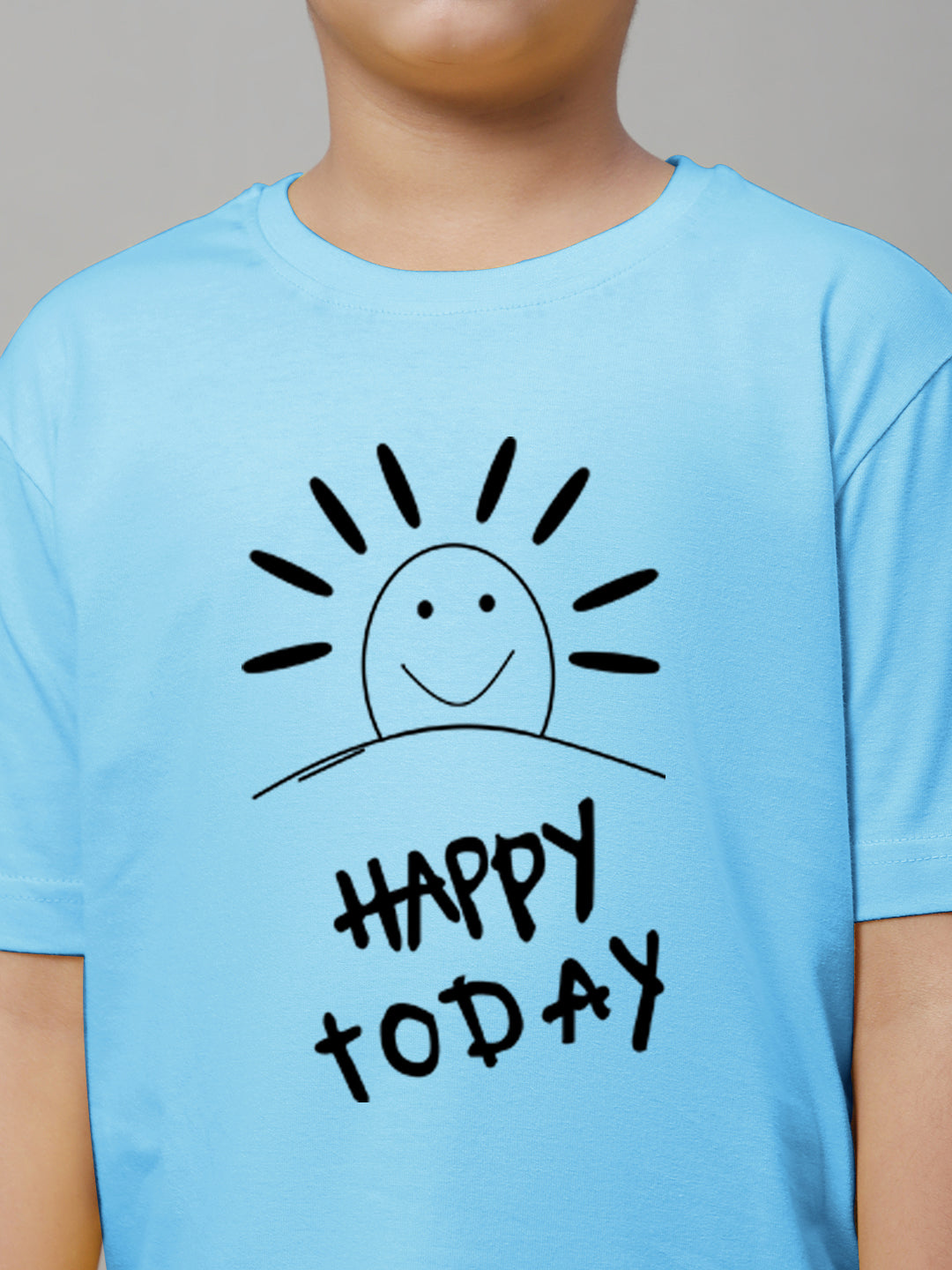 Boys Happy Today Casual Printed T-Shirt - Friskers