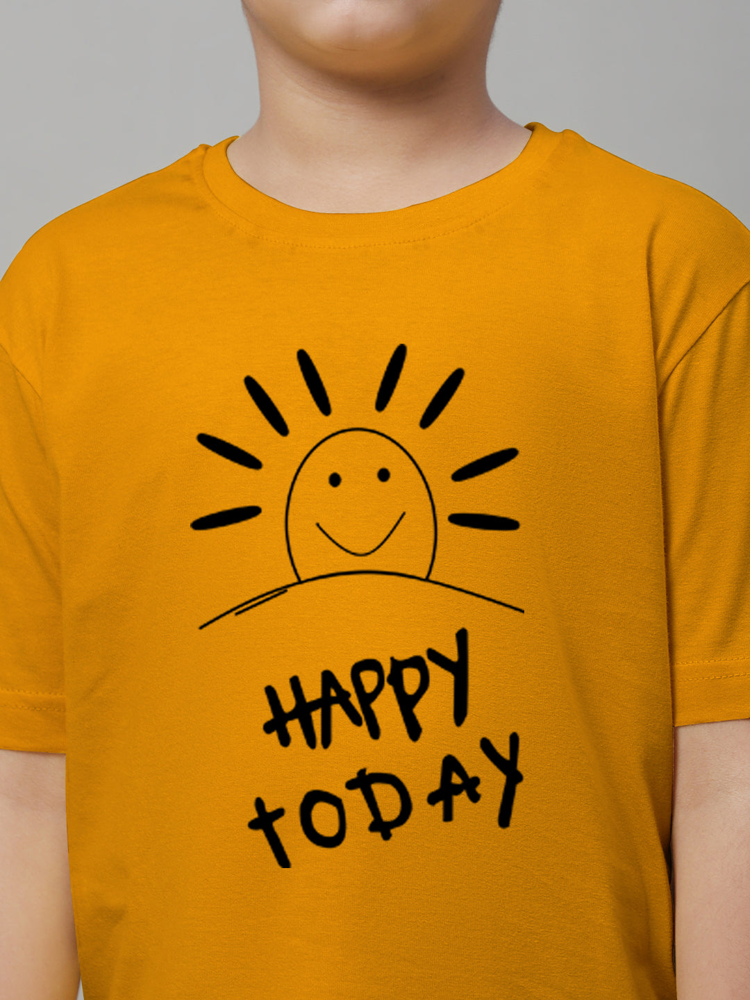 Boys Happy Today Casual Printed T-Shirt - Friskers
