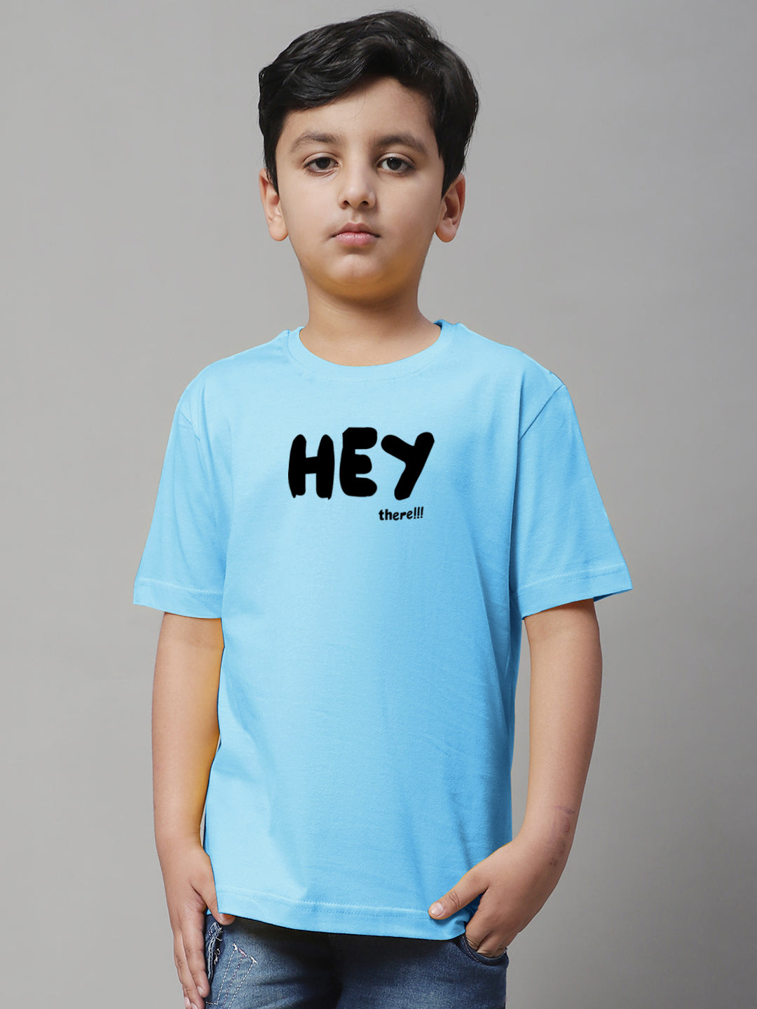 Boys Hey Casual Printed Cotton T-Shirt - Friskers