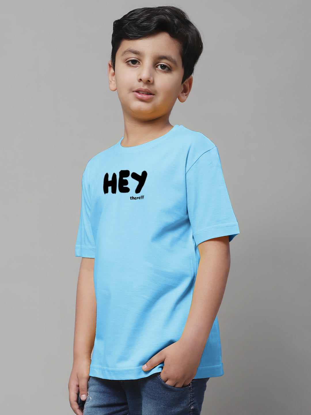 Boys Hey Casual Printed Cotton T-Shirt - Friskers