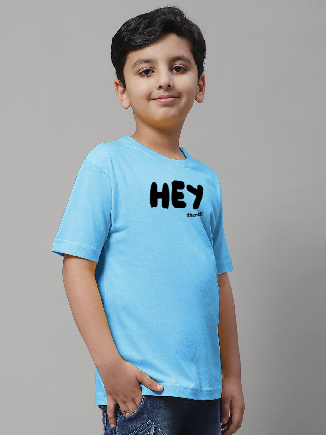 Boys Hey Casual Printed Cotton T-Shirt - Friskers