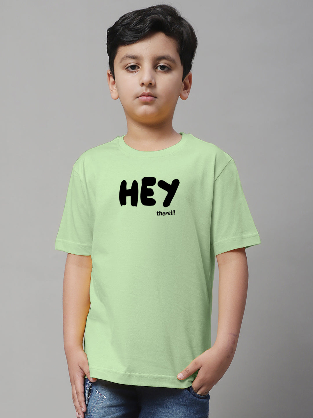 Boys Hey Casual Printed Cotton T-Shirt - Friskers