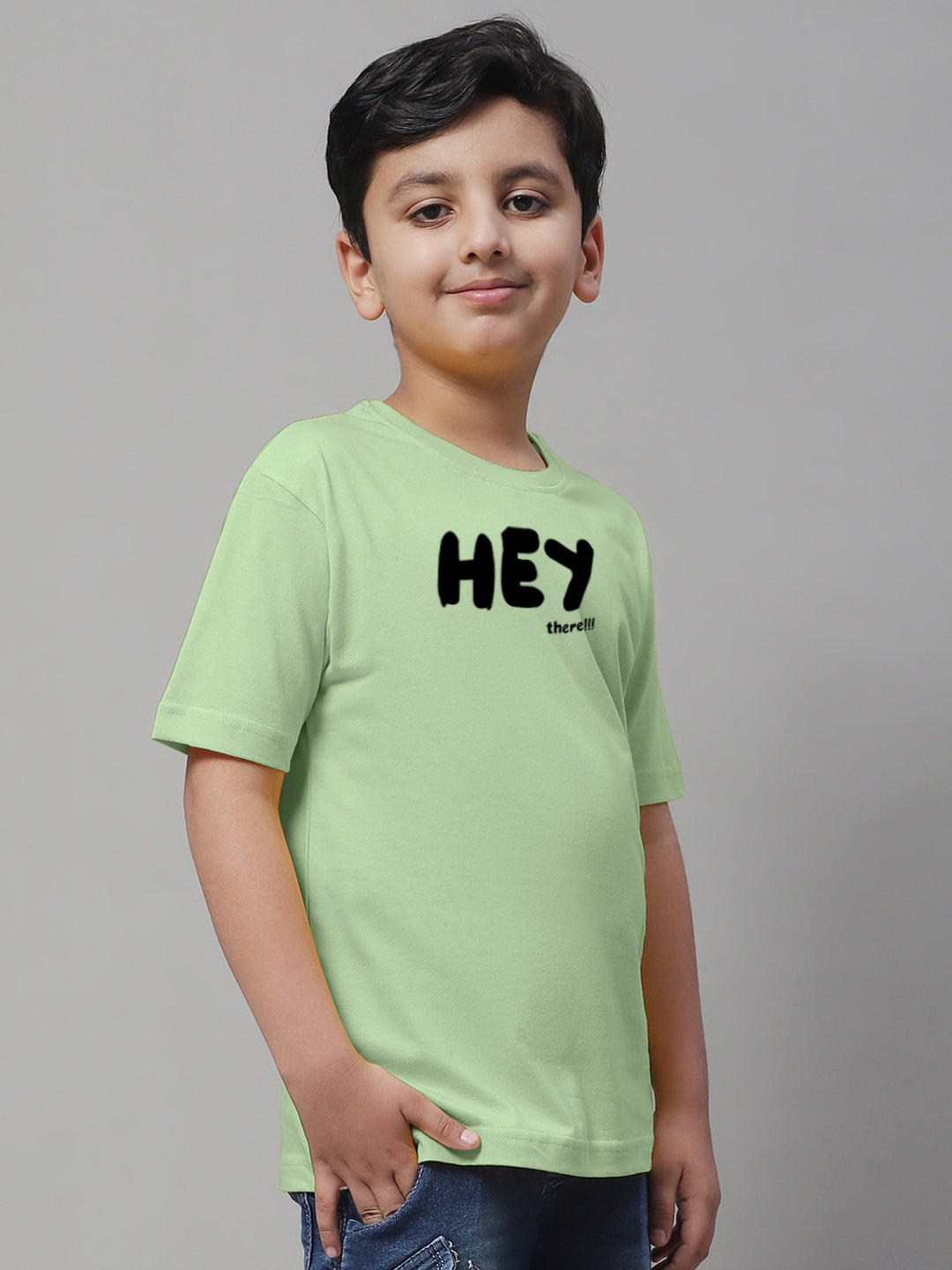 Boys Hey Casual Printed Cotton T-Shirt - Friskers