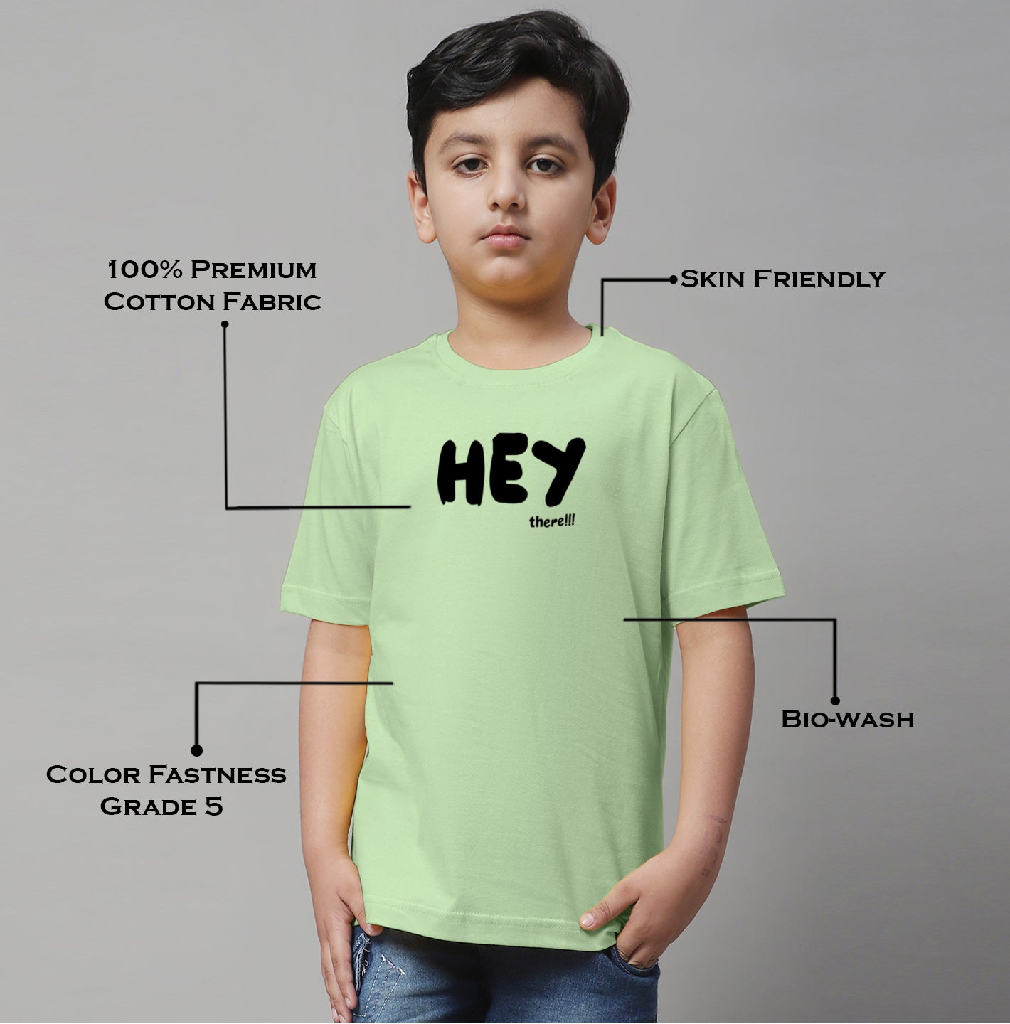 Boys Hey Casual Printed Cotton T-Shirt - Friskers