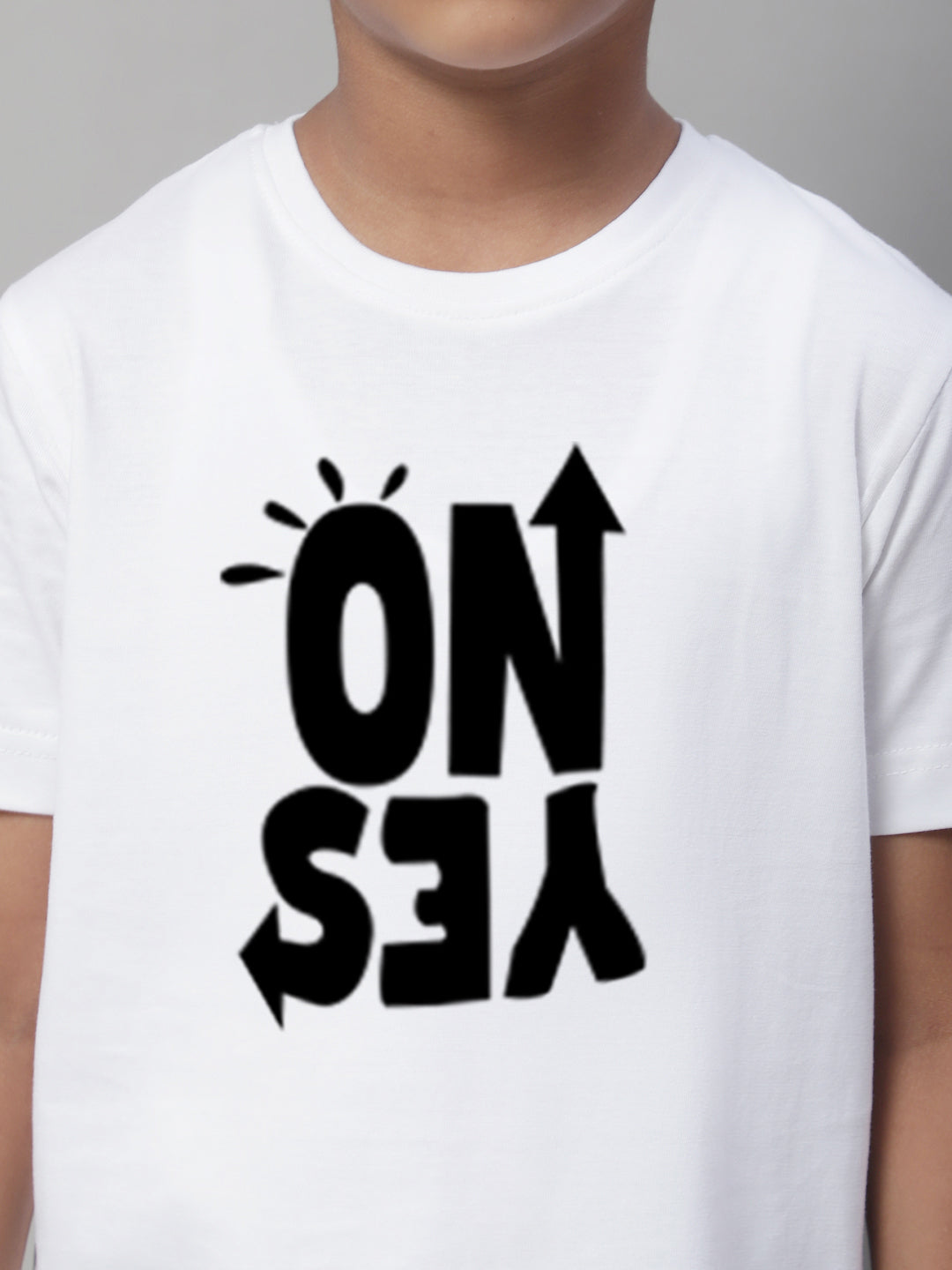 Boys No Yes Casual Printed Cotton T-Shirt - Friskers