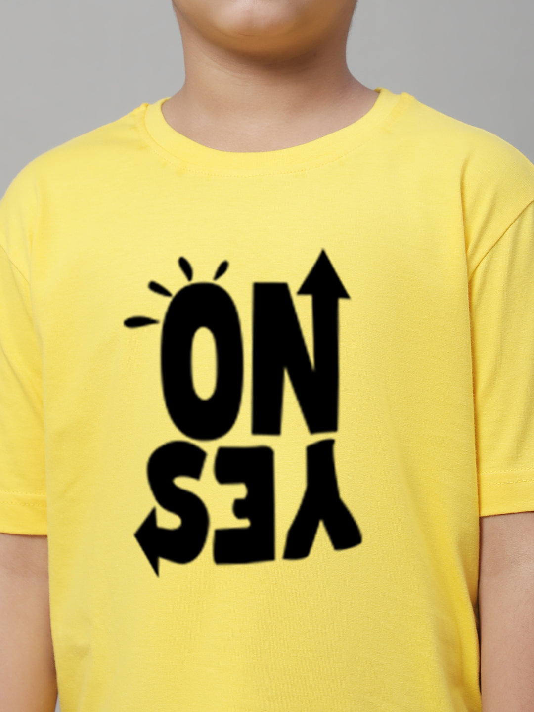Boys No Yes Casual Printed Cotton T-Shirt - Friskers