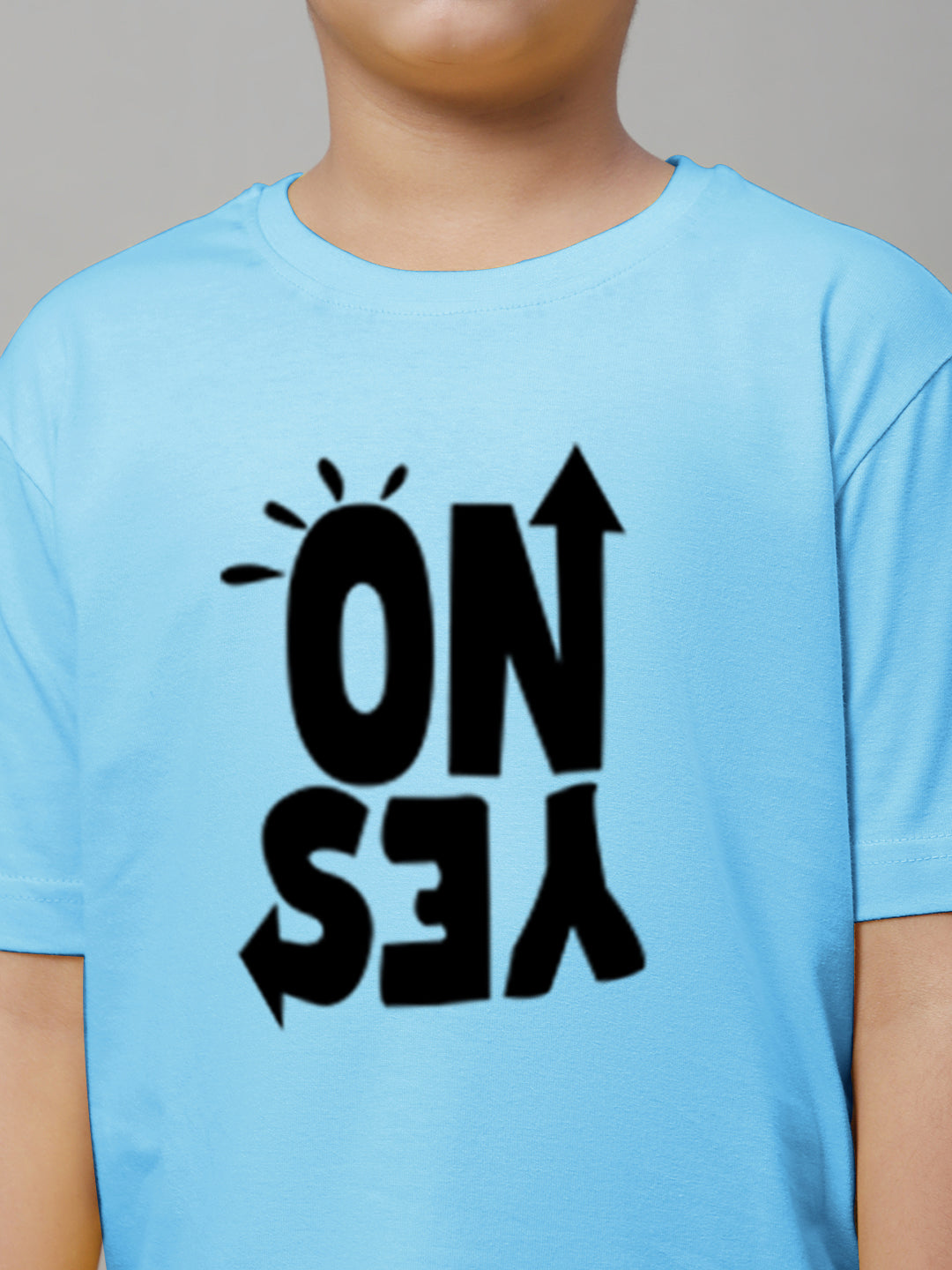 Boys No Yes Casual Printed Cotton T-Shirt - Friskers
