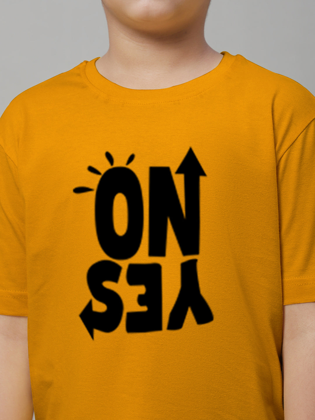 Boys No Yes Casual Printed Cotton T-Shirt - Friskers