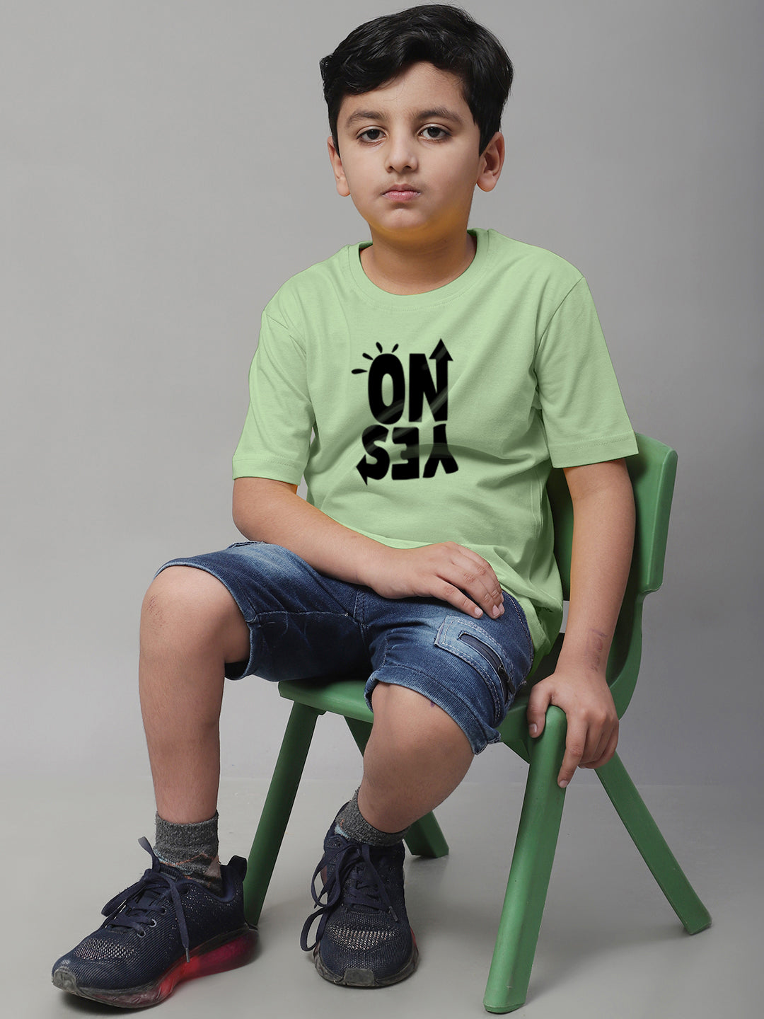 Boys No Yes Casual Printed Cotton T-Shirt - Friskers