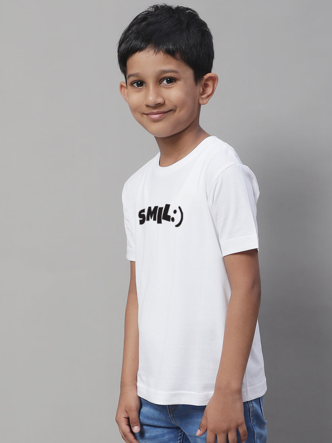Boys Smile Casual Printed Cotton T-Shirt - Friskers