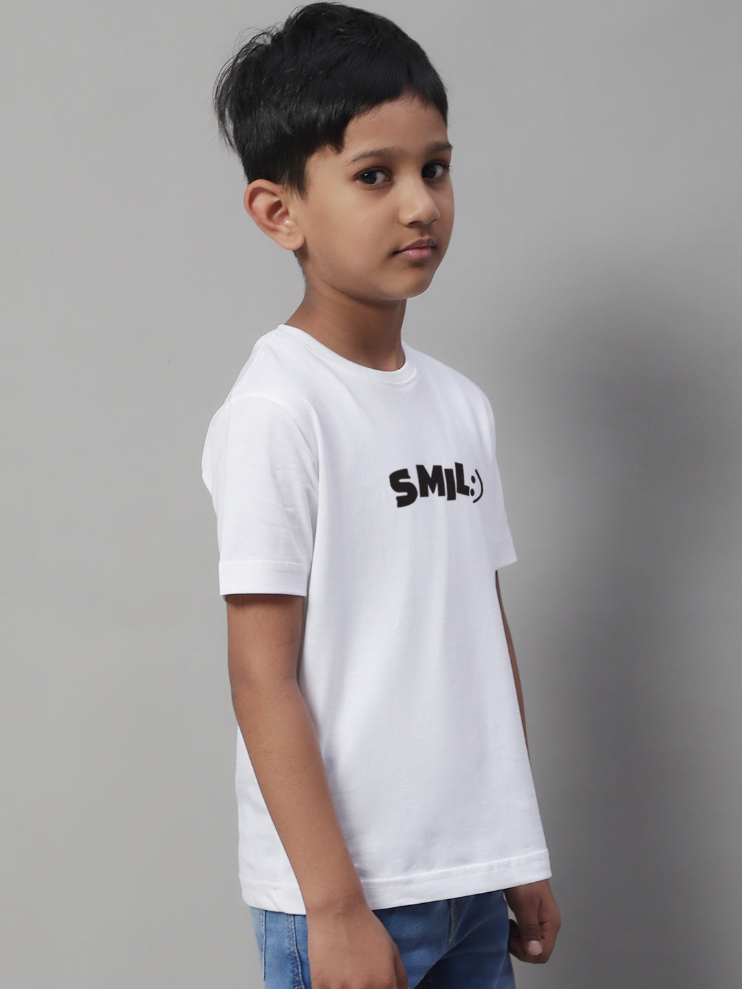 Boys Smile Casual Printed Cotton T-Shirt - Friskers