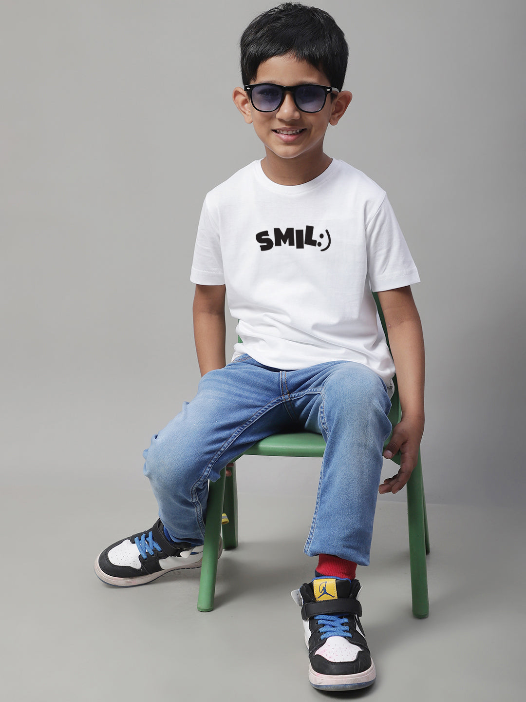 Boys Smile Casual Printed Cotton T-Shirt - Friskers