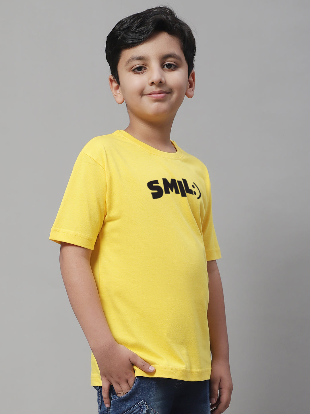 Boys Smile Casual Printed Cotton T-Shirt - Friskers