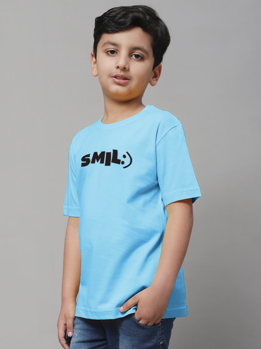 Boys Smile Casual Printed Cotton T-Shirt - Friskers
