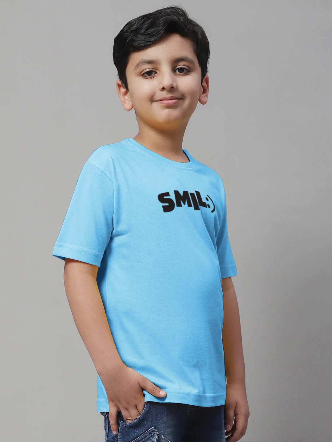 Boys Smile Casual Printed Cotton T-Shirt - Friskers