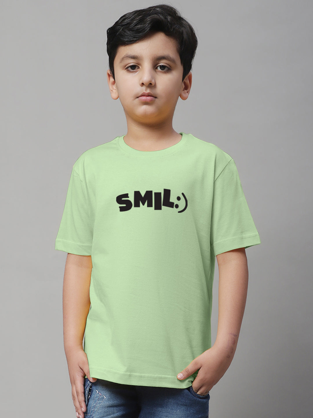 Boys Smile Casual Printed Cotton T-Shirt - Friskers